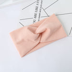 Woman Headband New Turban Solid Headbands Girls Makeup Fabric Elastic Hair Band Twisted Knotted Hair Accessories Headwrap