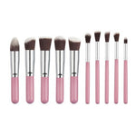 10 Pcs Silver/Golden Makeup Brushes Set pincel maquiagem Cosmetics  maquillaje Makeup Tool Powder Eyeshadow Cosmetic Set