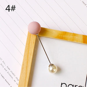Fashion 1Pc Woman/Girl Imitation Pearl Brooch Classic Charm High Quality Accessories Simple Double Pearls Brooches All-match