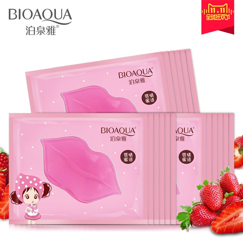 BIOAQUA Crystal Collagen Lip Mask Exfoliating Lips Scrub Full Moisturizing Hydrating Patch Anti Wrinkles For Women Pink Lip Care