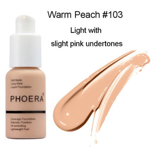 PHOERA Mineral Touch Whitening Concealer Facial Base Cream Brighten Moisturizer Face Liquid Foundation Makeup Primer TSLM1