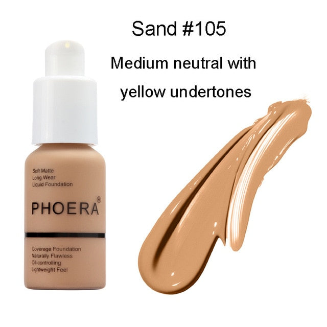 PHOERA Mineral Touch Whitening Concealer Facial Base Cream Brighten Moisturizer Face Liquid Foundation Makeup Primer TSLM1