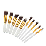 10pcs Rainbow Makeup Brushes Set Synthetic Wool Professional Foundation Brush Set Shade Eyelash Brushes Makeup Contour Kit