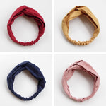 2018 New Women Spring Suede Soft Solid Headbands Vintage Cross Knot Elastic Hairbands Bandanas Girls Hair Bands Hair Accessories