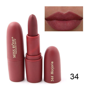2018 New Lipsticks For Women Sexy Brand Lips Color Cosmetics Waterproof Long Lasting Miss Rose Nude Lipstick Matte Makeup