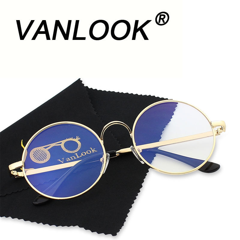 Round Glasses Transparent for Computer Lenses Metal Frame Eyeglasses Women Men Anti Blue Ray Oculos De Grau Spectacles
