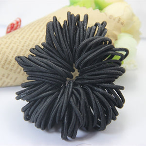 100pcs/lot Girls Elastic Hair Bands Ponytail Holder Rubber Bands Hair Accessories Women Multicolor Tie Gum