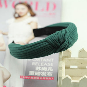 Solid Soft Knotted Flamingo Headband Hairband For Women Lady Bow Hair Hoop Hair Accessories Headwear