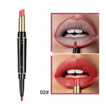 Pudaier Matte Lipstick Wateproof Double Ended Long Lasting Lipsticks Brand Lip Makeup Cosmetics Nude Dark Red Lips Liner Pencil
