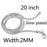 925 sterling silver Snake Chain Plated Necklace Statement Jewelry Women sterling silver jewelry chokers fashion accessories