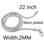 925 sterling silver Snake Chain Plated Necklace Statement Jewelry Women sterling silver jewelry chokers fashion accessories