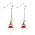 Christmas Jewelry Accessories Earrings Cute Santa Claus Snowman Lovely Tree Bell Romantic Christmas Gifts for Women Girls Kids