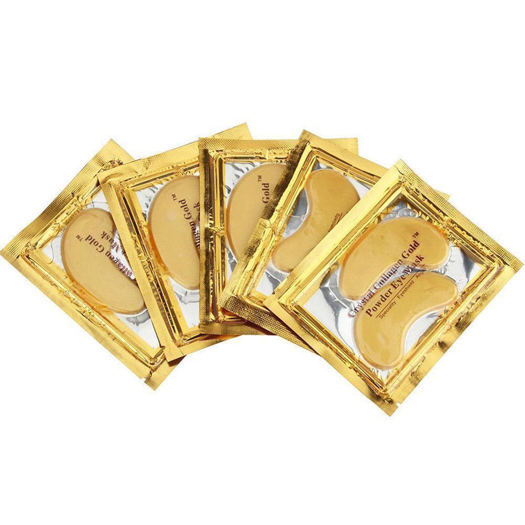 1 Pair EyeMask Collagen Yellow Crystal  Anti-Puffiness Fashion Women Gold New Eye Makeup Cosmetic Skin Care