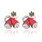 Christmas Jewelry Accessories Earrings Cute Santa Claus Snowman Lovely Tree Bell Romantic Christmas Gifts for Women Girls Kids