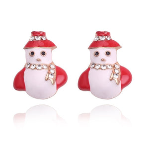Christmas Jewelry Accessories Earrings Cute Santa Claus Snowman Lovely Tree Bell Romantic Christmas Gifts for Women Girls Kids