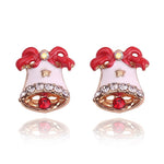 Christmas Jewelry Accessories Earrings Cute Santa Claus Snowman Lovely Tree Bell Romantic Christmas Gifts for Women Girls Kids