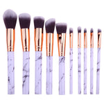 10pcs Marble Patten Makeup Brush for Cosmetic Powder Foundation Eyeshadow Lip Make up Brushes Set Beauty Tool maquiagem