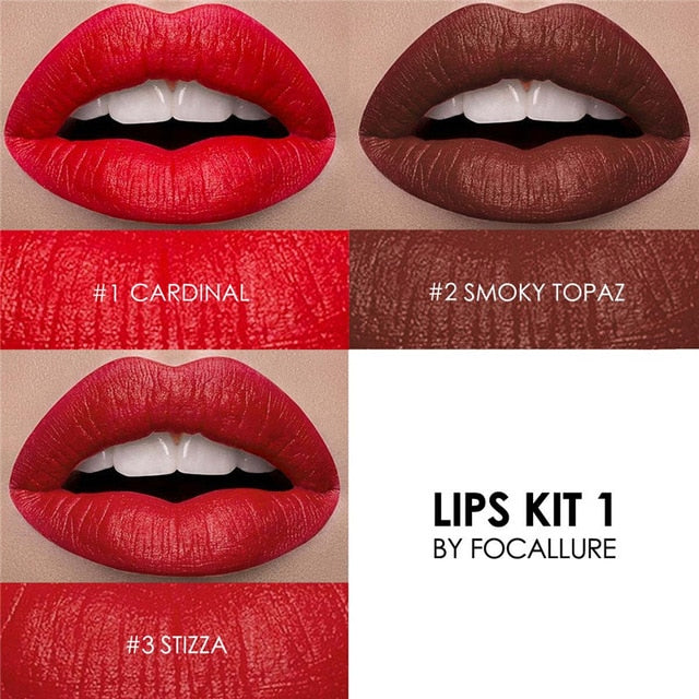 FOCALLURE 19 Colors Matte Lipsticks Waterproof Matte Lipstick Lip Sticks Cosmetic Easy to Wear Lipstick Matte Batom Makeup