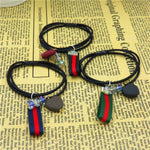 1PCS Lovely Clover Gray Ball Elastic Hair Bands Toys For Girls Handmade Bow Headband Scrunchy Kids Hair Accessories For Womens