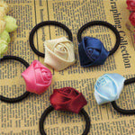 1PCS Lovely Clover Gray Ball Elastic Hair Bands Toys For Girls Handmade Bow Headband Scrunchy Kids Hair Accessories For Womens