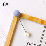 Fashion 1Pc Woman/Girl Imitation Pearl Brooch Classic Charm High Quality Accessories Simple Double Pearls Brooches All-match
