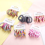 6PCS/Pack New Women Print Cotton Elastic Hair Bands Scrunchie Gum For Hair Rubber Bands Ponytail Holder Fashion Hair Accessories