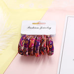 6PCS/Pack New Women Print Cotton Elastic Hair Bands Scrunchie Gum For Hair Rubber Bands Ponytail Holder Fashion Hair Accessories