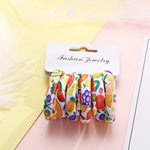 6PCS/Pack New Women Print Cotton Elastic Hair Bands Scrunchie Gum For Hair Rubber Bands Ponytail Holder Fashion Hair Accessories