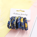 6PCS/Pack New Women Print Cotton Elastic Hair Bands Scrunchie Gum For Hair Rubber Bands Ponytail Holder Fashion Hair Accessories