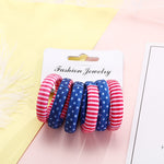 6PCS/Pack New Women Print Cotton Elastic Hair Bands Scrunchie Gum For Hair Rubber Bands Ponytail Holder Fashion Hair Accessories