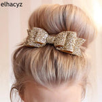 1PC Retail Hair Clip Women Baby Girl Big Glitter Hair Bow Kids Hairpins Hair Clip For Children Hair Accessories Toddler Headwear