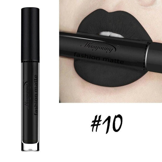 Matte Lipstick Fashion Makeup Long-Lasting Liquid Lip Makeup Lipstick Easy To Wear Nude Red Lip Gloss Cosmetic